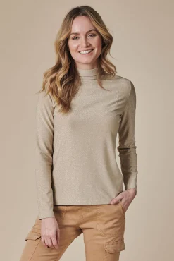 Zhrill Tops & Shirts*ZHABIGAIL LUREX SAND