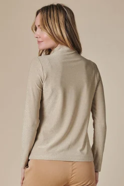 Zhrill Tops & Shirts*ZHABIGAIL LUREX SAND