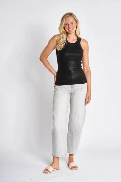 Zhrill Tops & Shirts*ZHARIA METALLIC BLACK