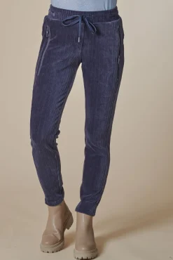 Zhrill Hosen*ZHCHIARA CASUAL CORD LUREX NIGHT BLUE