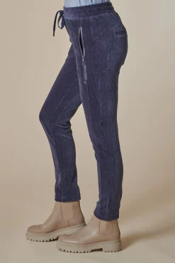 Zhrill Hosen*ZHCHIARA CASUAL CORD LUREX NIGHT BLUE