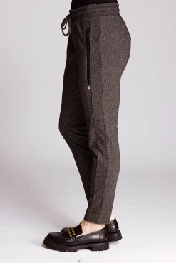 Zhrill Hosen*ZHCHIARA CASUAL HERRINGBONE ANTHRA