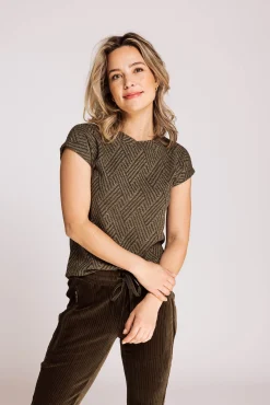 Zhrill Tops & Shirts*ZHHOLLIE LUREX DARK GREEN