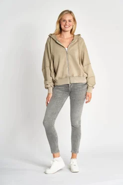 Zhrill Hoodies & Sweatshirts*ZHODA ZIP OLIVE