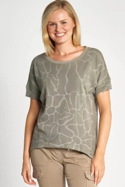Zhrill Tops & Shirts*ZHRAHEL AOP OLIVE