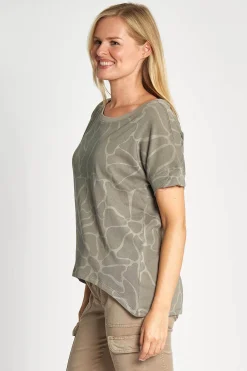 Zhrill Tops & Shirts*ZHRAHEL AOP OLIVE