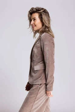 Zhrill Blazer*ZHSALMA VELVET CHOCOLATE