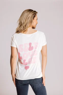 Zhrill Tops & Shirts*ZHSHELLY SELFLOVE WHITE
